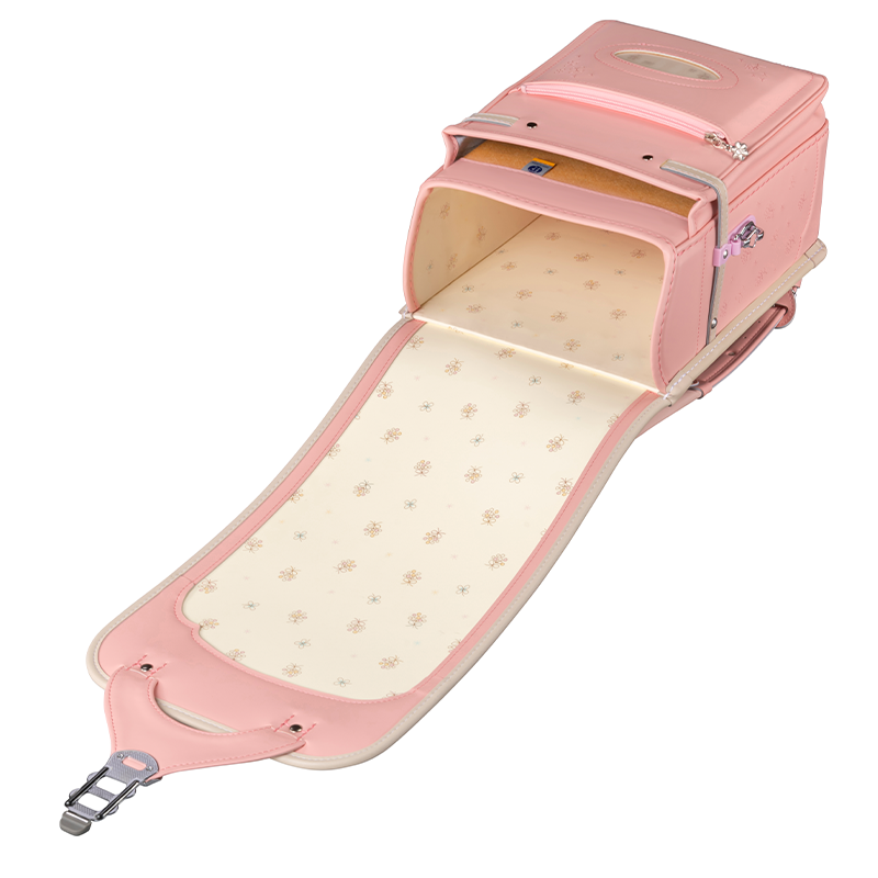 フィットちゃんランドセルシュシュ・フローラ(ペールピンク×ベージュ)安ピカッタイプ+楽ッション+軽量