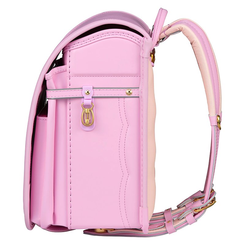 フィットちゃんランドセルフロル(ベビーピンク×ベビーピンク)安ピカッタイプ＋楽ッション