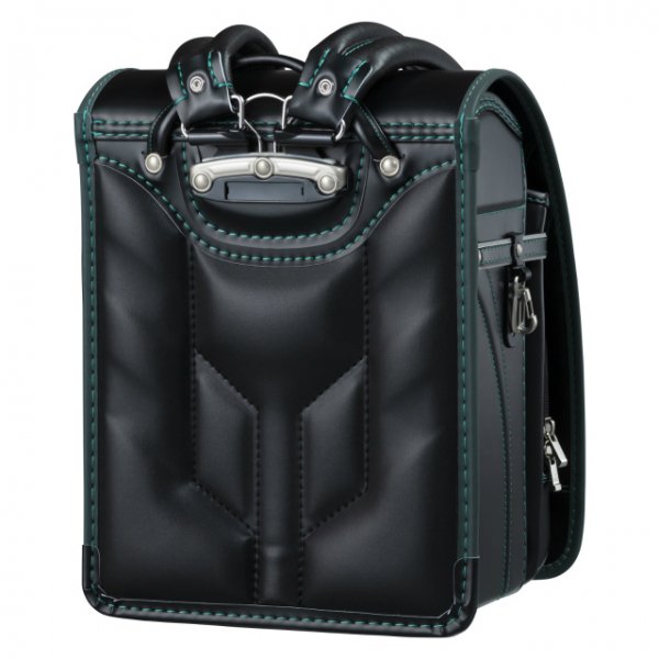 フィットちゃんランドセルグッドボーイDX(クロ×グリーン)安ピカッタイプ＋楽ッション　