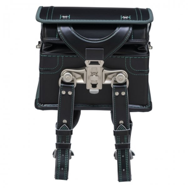 フィットちゃんランドセルグッドボーイDX(クロ×グリーン)安ピカッタイプ＋楽ッション　