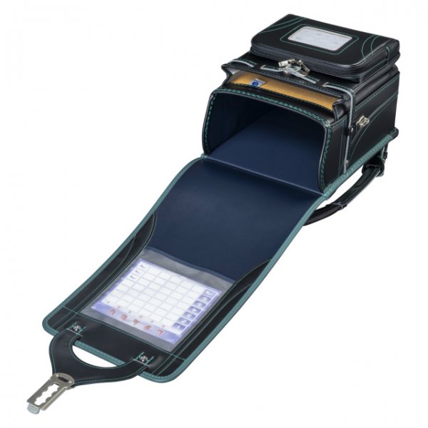 フィットちゃんランドセルグッドボーイDX(クロ×グリーン)安ピカッタイプ＋楽ッション　