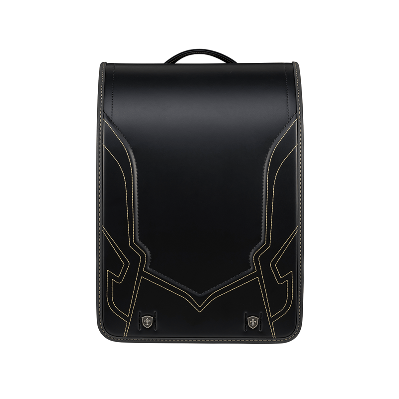 フィットちゃんランドセルハンサムボーイ楽ッション(クロ×メタルグレー)安ピカッタイプ＋楽ッション