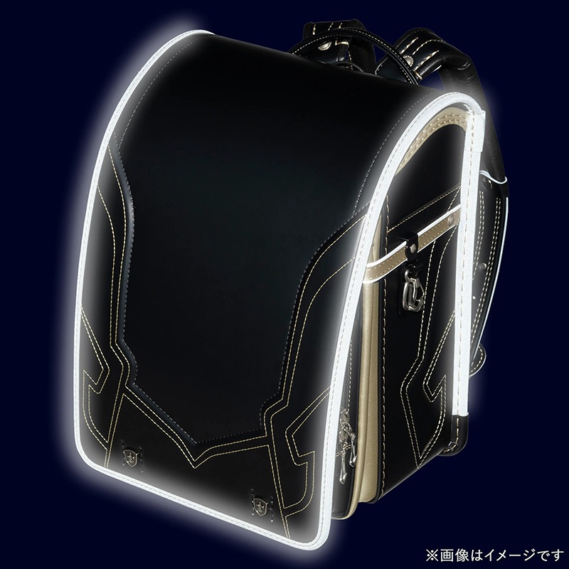 フィットちゃんランドセルハンサムボーイ楽ッション(クロ×メタルグレー)安ピカッタイプ＋楽ッション