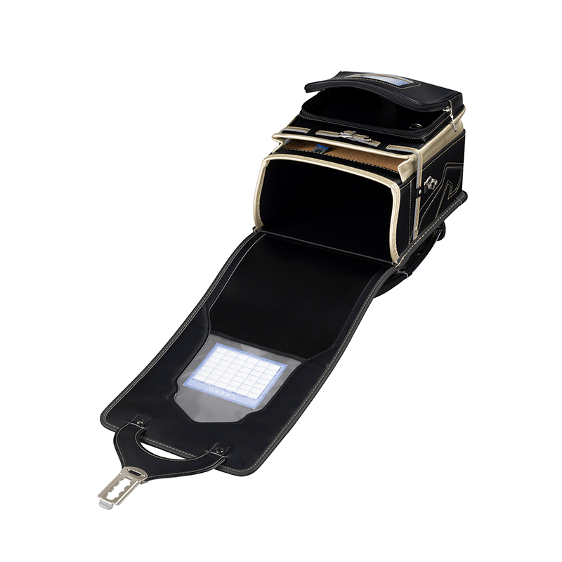 フィットちゃんランドセルハンサムボーイ楽ッション(クロ×メタルグレー)安ピカッタイプ＋楽ッション