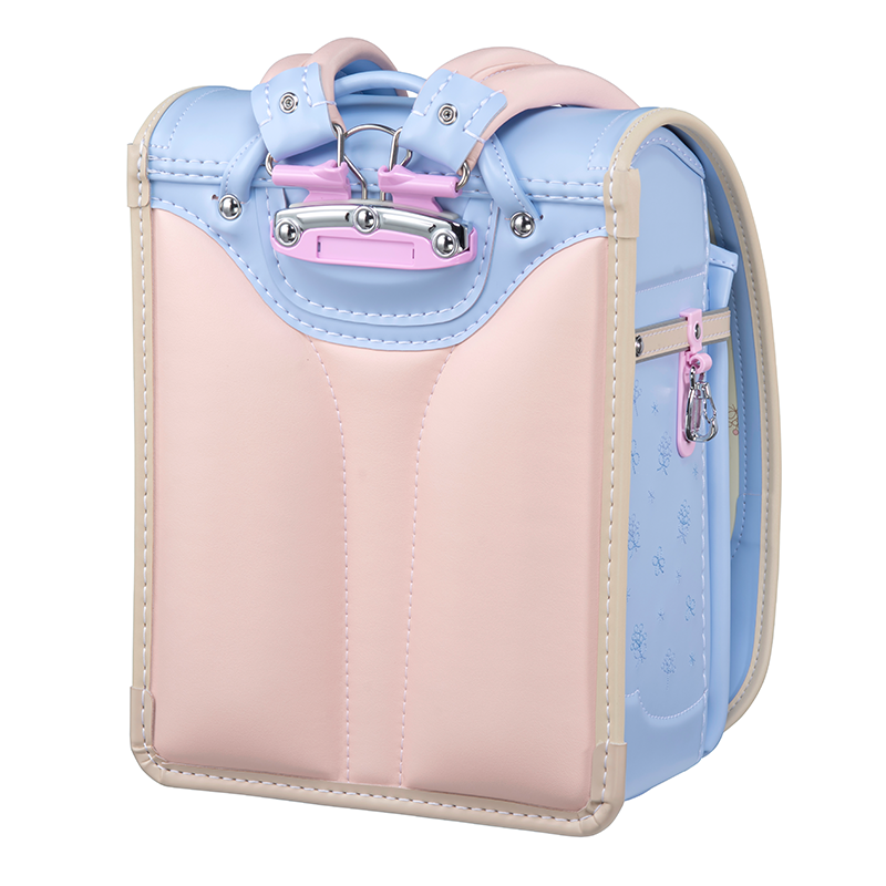 フィットちゃんランドセルシュシュ・フローラ(ペールブルー×ベージュ)安ピカッタイプ+楽ッション+軽量