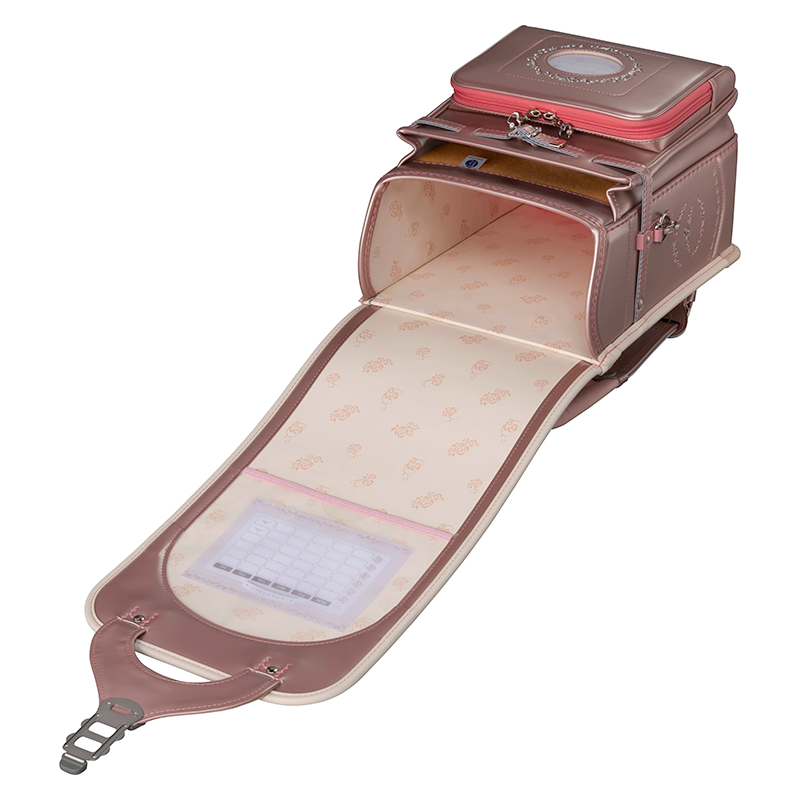 フィットちゃんランドセルリノル(シャパンピンク×ベージュ)安ピカッタイプ＋楽ッション