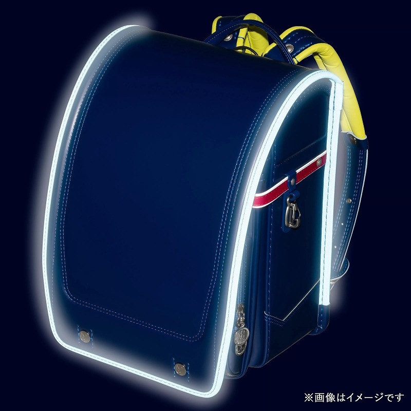 フィットちゃんランドセルアスリートボーイ楽ッション(マリン×レッド/背ライム)安ピカッタイプ＋楽ッション
