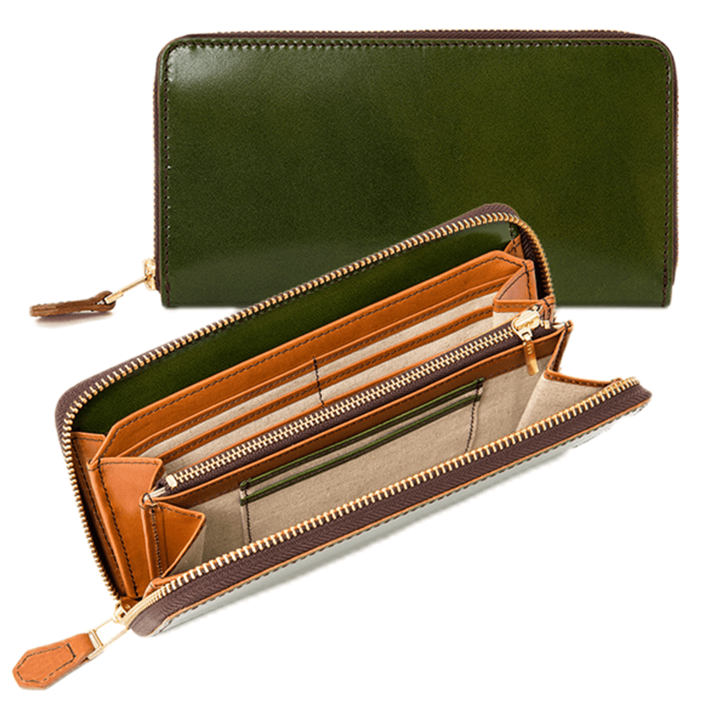 la GALLERIA（ラ・ガレリア）Laccato（ラッカート）ラウンドファスナーロングウォレット