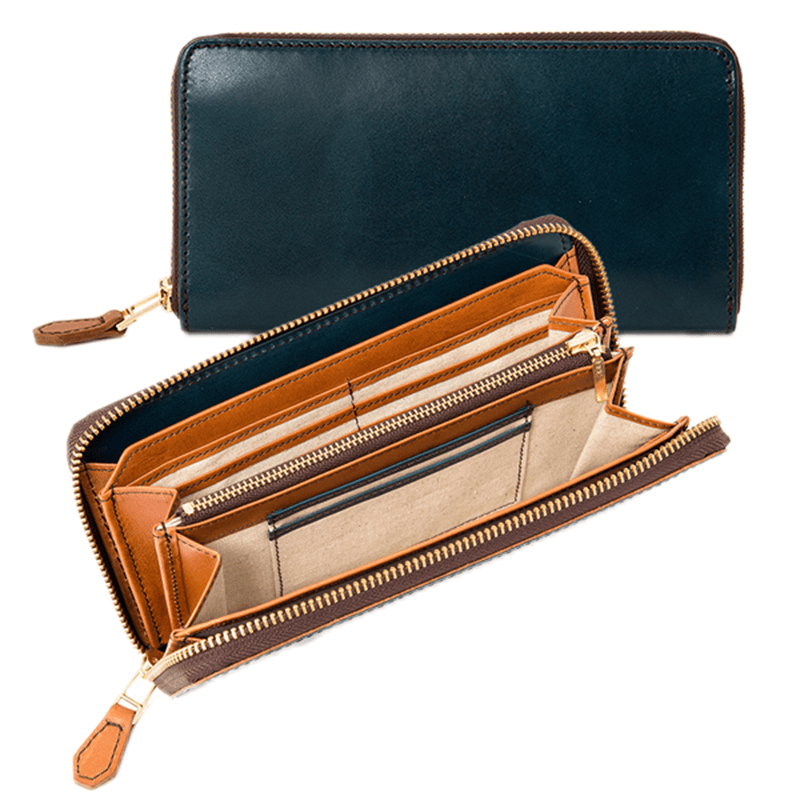 la GALLERIA（ラ・ガレリア）Laccato（ラッカート）ラウンドファスナーロングウォレット