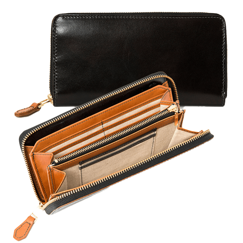 la GALLERIA（ラ・ガレリア）Laccato（ラッカート）ラウンドファスナーロングウォレット