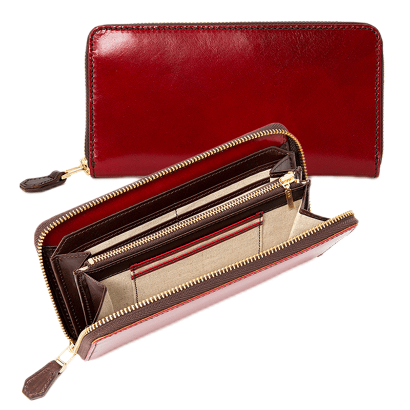 la GALLERIA（ラ・ガレリア）Laccato（ラッカート）ラウンドファスナーロングウォレット