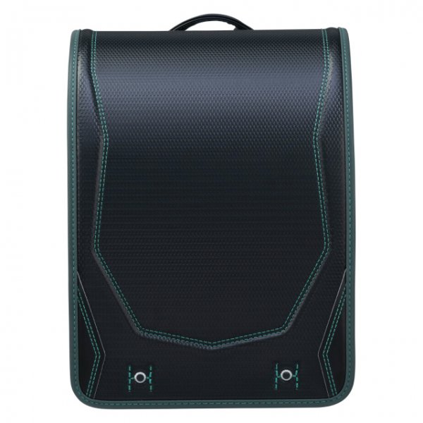 フィットちゃんランドセルカーボンロック(クロ×グリーン)安