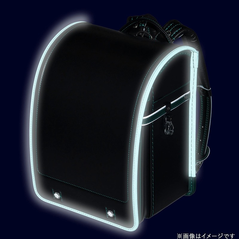 フィットちゃんランドセル アレモ(クロ×グリーン)安ピカッタイプ+楽ッション+ワイド