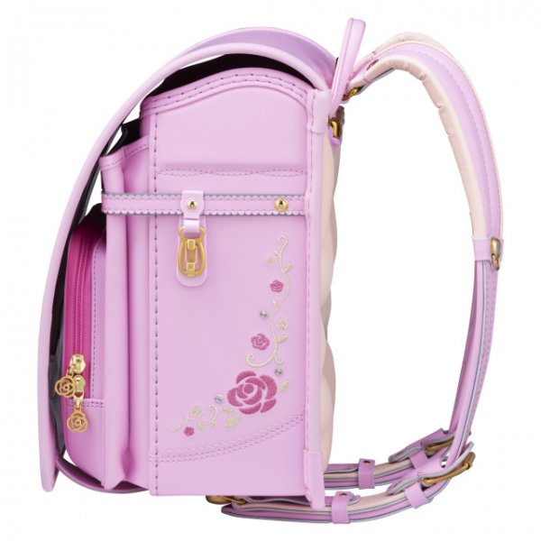 フィットちゃんランドセルロイヤルローズプルミエール(ベビーピンク×ベビーピンク)安ピカッタイプ＋楽ッション　