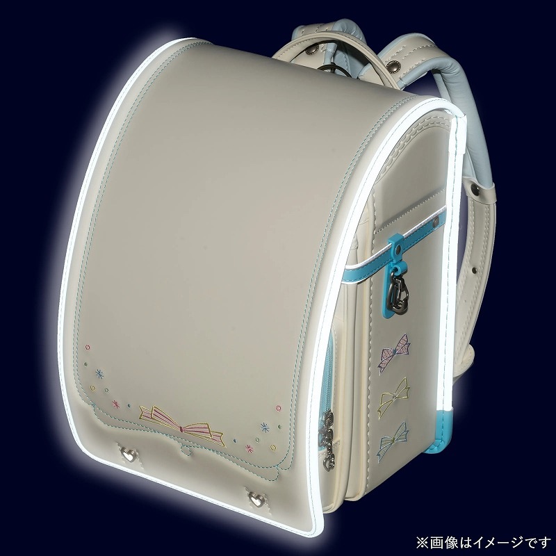 フィットちゃんランドセルパステルガール(プラチナホワイト×アクア)安ピカッタイプ＋楽ッション