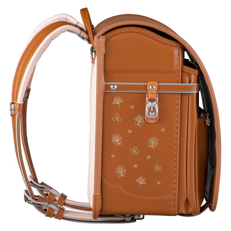 フィットちゃんランドセル シュシュ・フローラ(キャメル×キャメル)安ピカッタイプ+楽ッション+ワイドタイプ