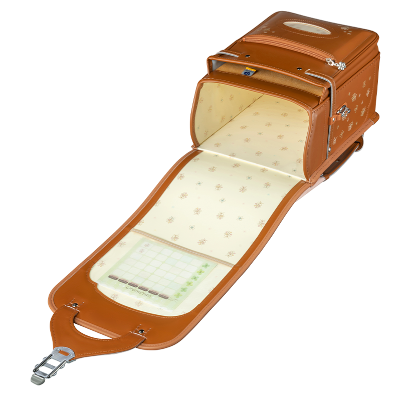 フィットちゃんランドセル シュシュ・フローラ(キャメル×キャメル)安ピカッタイプ+楽ッション+ワイドタイプ