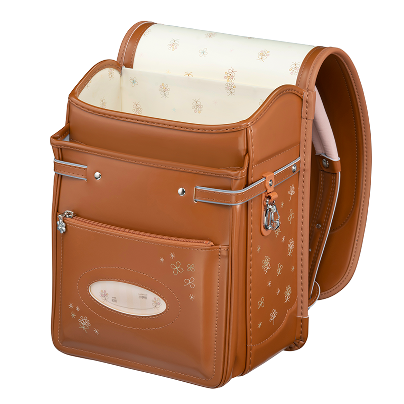 フィットちゃんランドセル シュシュ・フローラ(キャメル×キャメル)安ピカッタイプ+楽ッション+ワイドタイプ