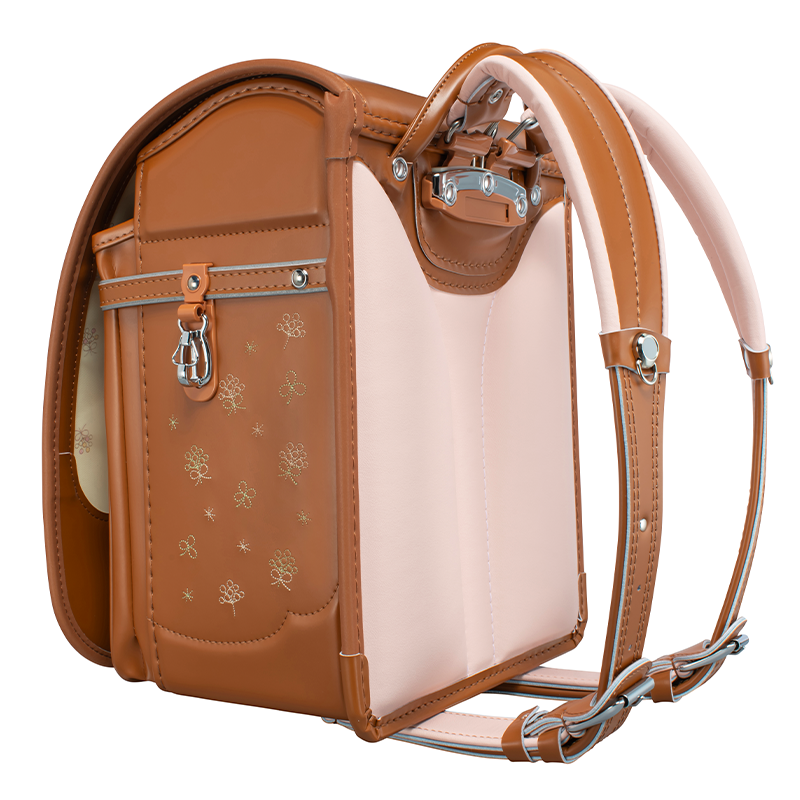 フィットちゃんランドセル シュシュ・フローラ(キャメル×キャメル)安ピカッタイプ+楽ッション+ワイドタイプ