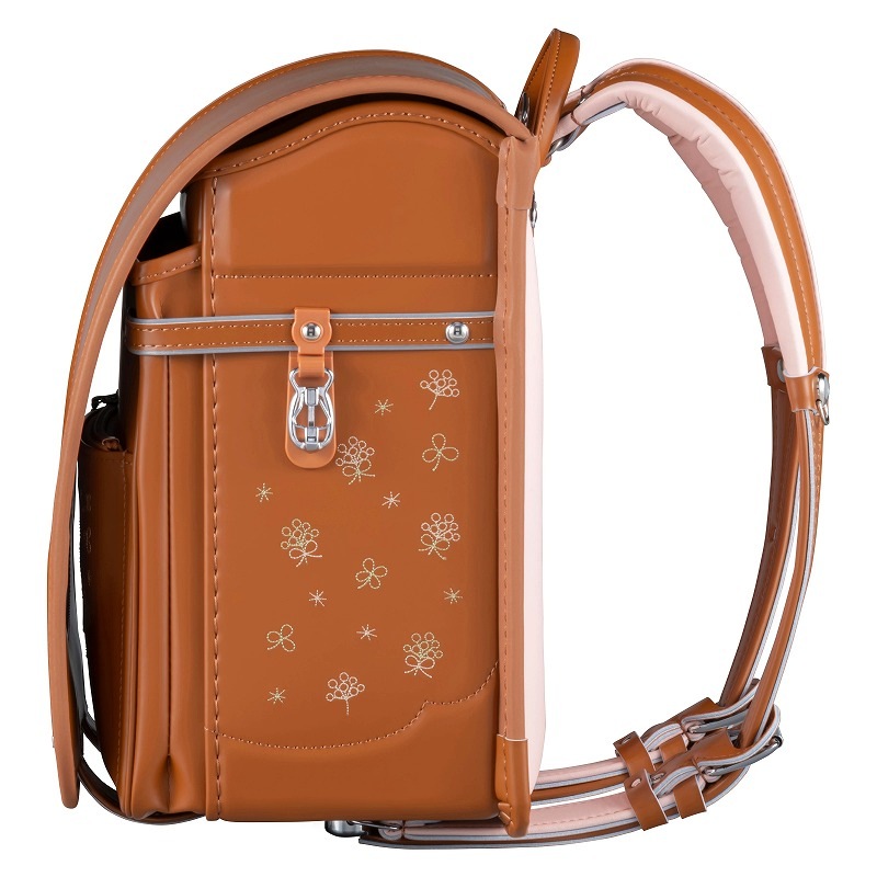 フィットちゃんランドセル シュシュ・フローラ(キャメル×キャメル)安ピカッタイプ+楽ッション+ワイドタイプ