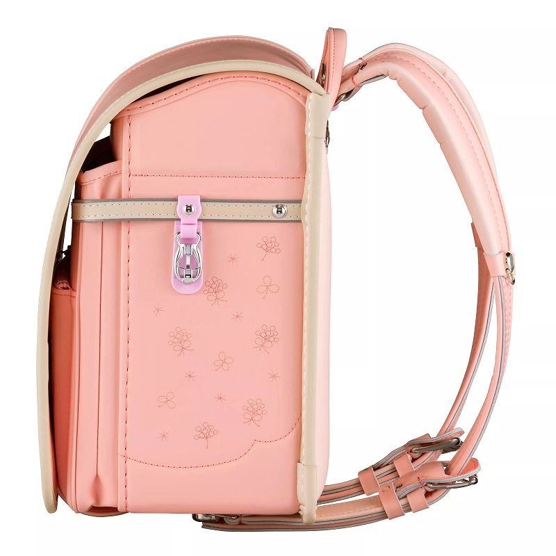 フィットちゃんランドセル シュシュ・フローラ(ペールピンク×ベージュ)安ピカッタイプ+楽ッション+ワイドタイプ