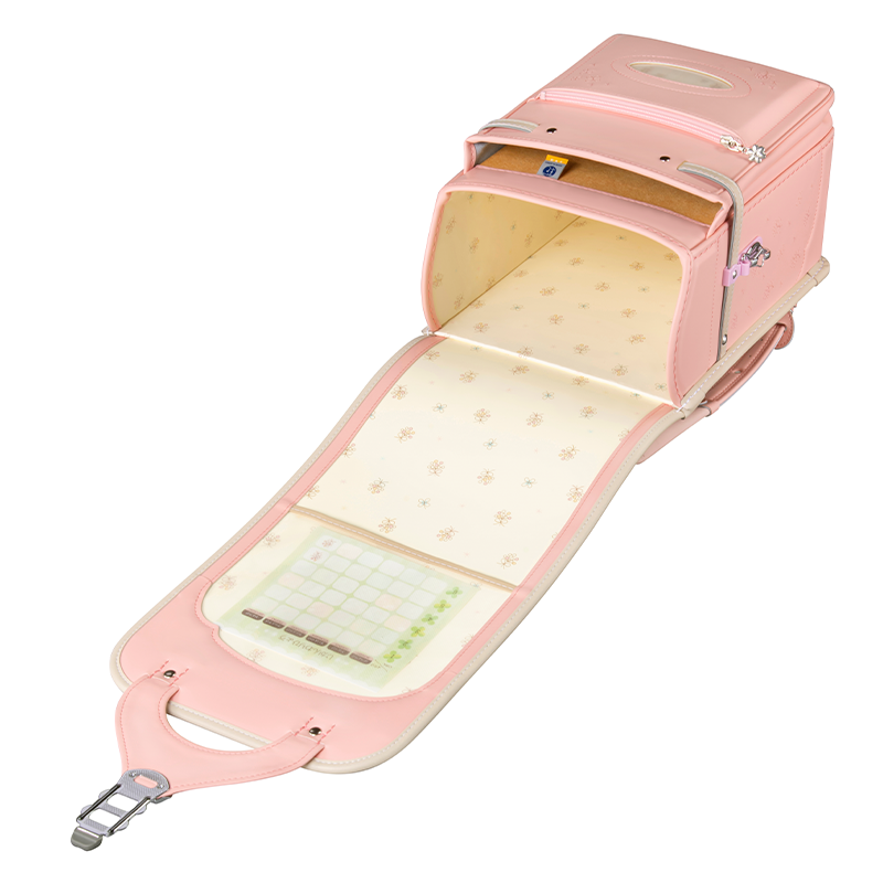 フィットちゃんランドセル シュシュ・フローラ(ペールピンク×ベージュ)安ピカッタイプ+楽ッション+ワイドタイプ