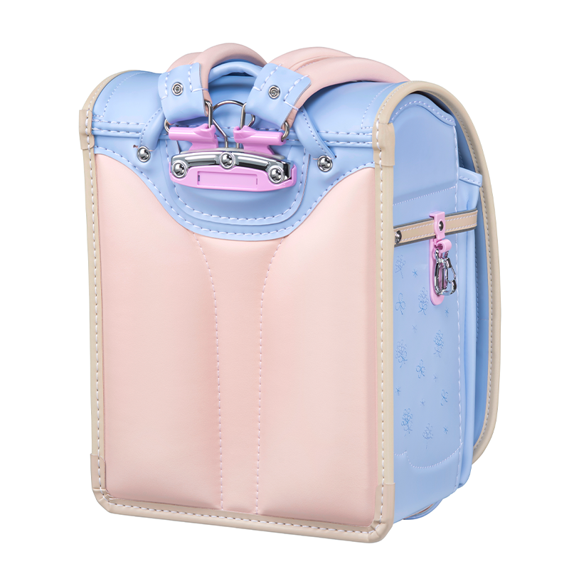 フィットちゃんランドセル シュシュ・フローラ(ペールブルー×ベージュ)安ピカッタイプ+楽ッション+ワイドタイプ