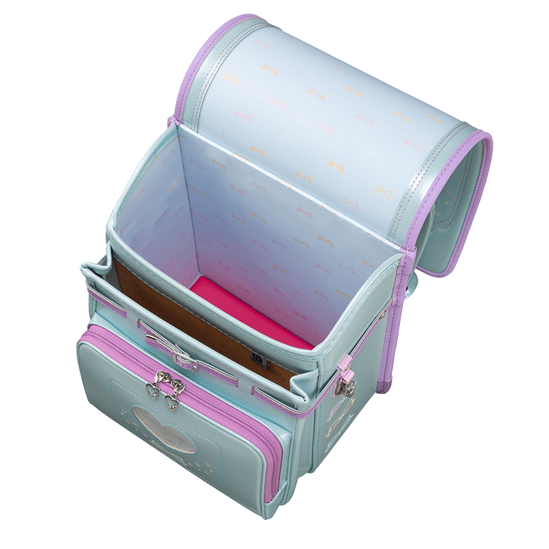 フィットちゃんランドセルパステルガール(ミントグリーン×ラベンダー)安ピカッタイプ＋楽ッション