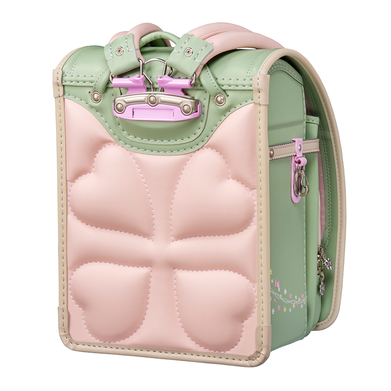 フィットちゃんランドセルプティガール(ピスタチオグリーン×ベージュ)安ピカッタイプ＋楽ッション　