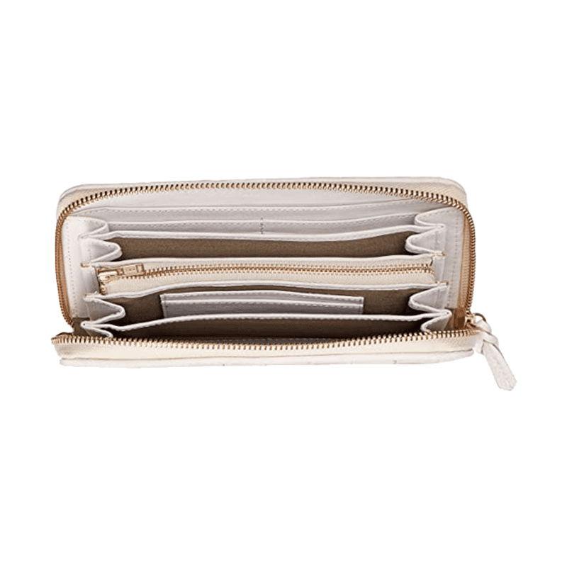 zucchero filato（ズッケロフィラート）本革ラウンドファスナー長財布ホワイト