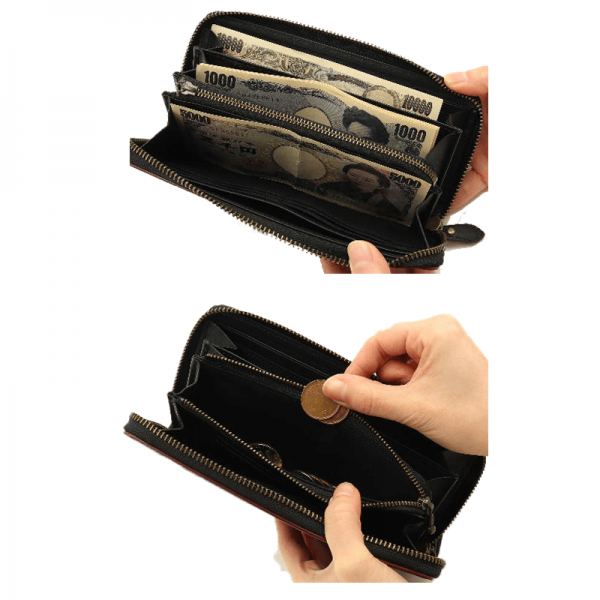 Dakota BLACK LABEL（ダコタブラックレーベル）セルバラウンドファスナー長財布イタリア製牛革