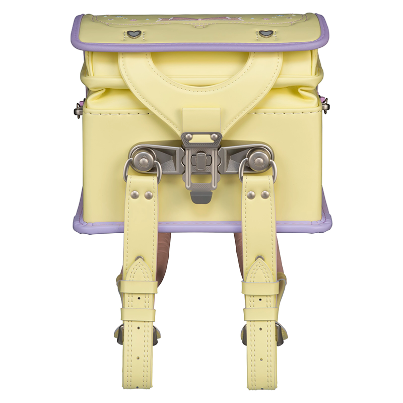 フィットちゃんランドセルパステルガール(ルミナスイエロー×ペールラベンダー)安ピカッタイプ＋楽ッション