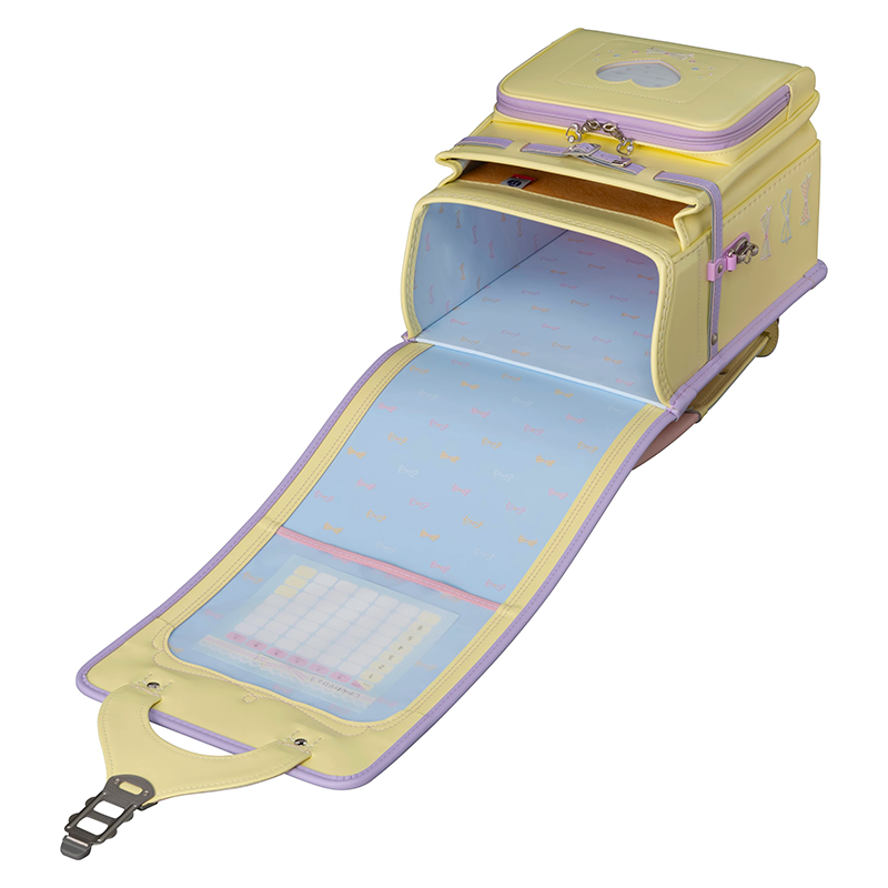 フィットちゃんランドセルパステルガール(ルミナスイエロー×ペールラベンダー)安ピカッタイプ＋楽ッション