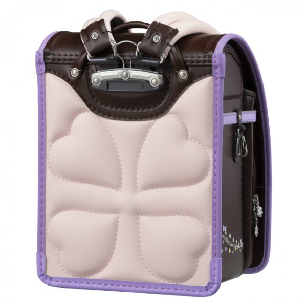 フィットちゃんランドセルプティガール(ココアブラウン×ラベンダー)安ピカッタイプ＋楽ッション　