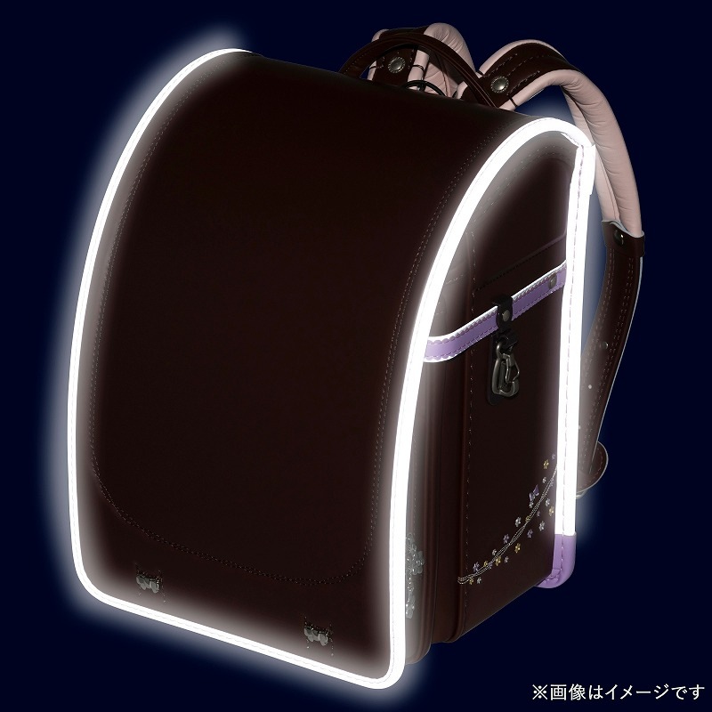 フィットちゃんランドセルプティガール(ココアブラウン×ラベンダー)安ピカッタイプ＋楽ッション　