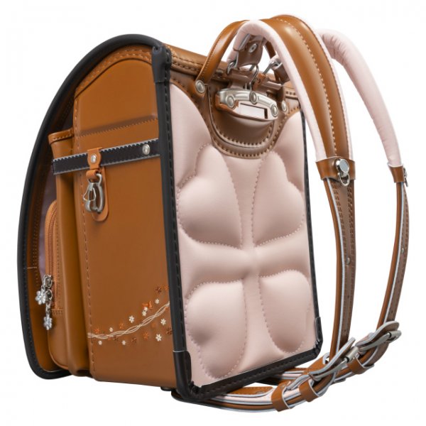 フィットちゃんランドセルプティガール(キャメル×チョコ)安ピカッタイプ＋楽ッション　