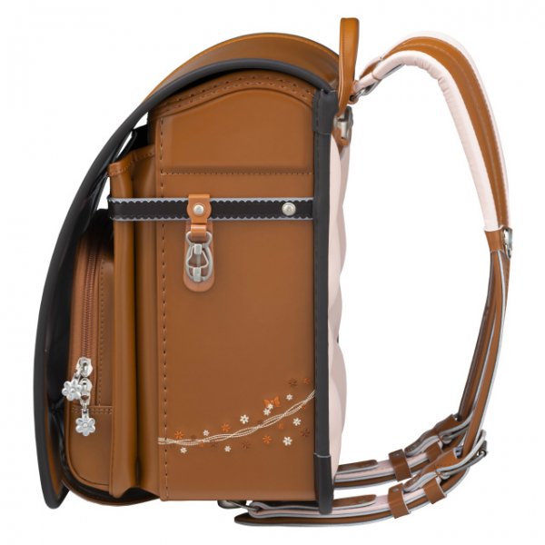 フィットちゃんランドセルプティガール(キャメル×チョコ)安ピカッタイプ＋楽ッション　