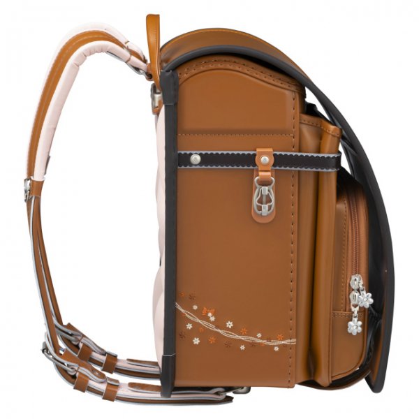 フィットちゃんランドセルプティガール(キャメル×チョコ)安ピカッタイプ＋楽ッション　