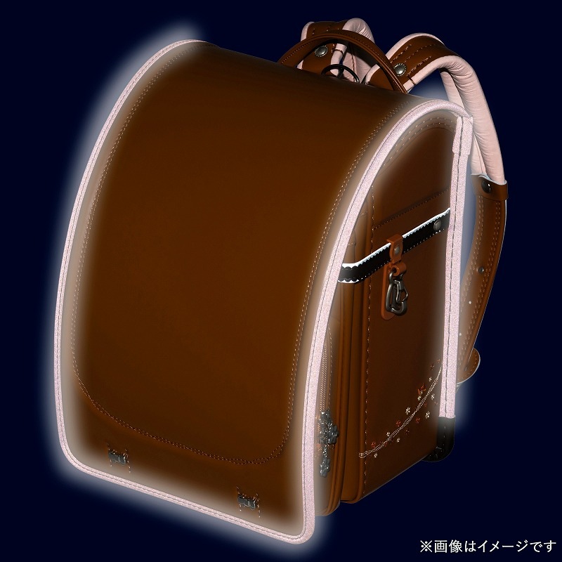 フィットちゃんランドセルプティガール(キャメル×チョコ)安ピカッタイプ＋楽ッション　