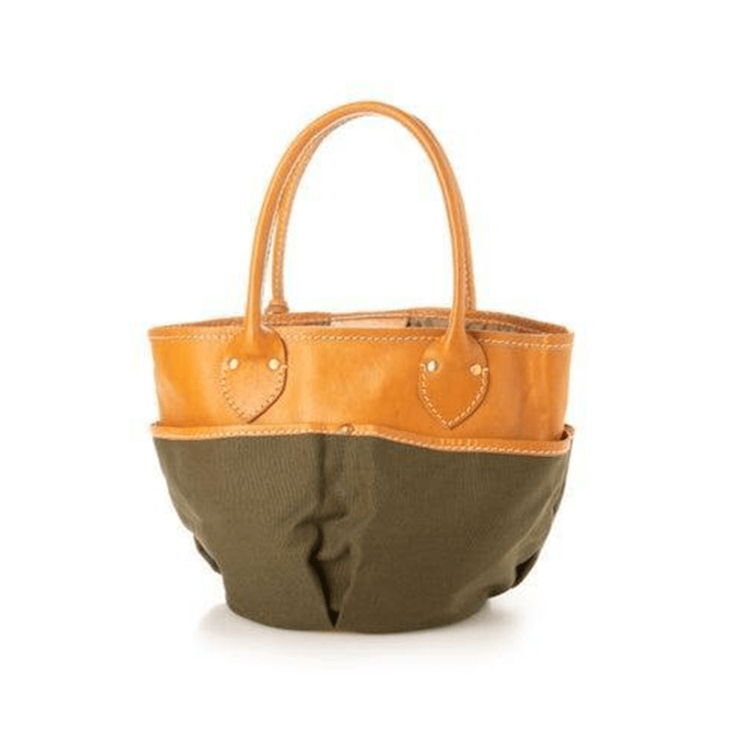 zucchero filato（ズッケロフィラート）本革×キャンバスハンドバッグB5