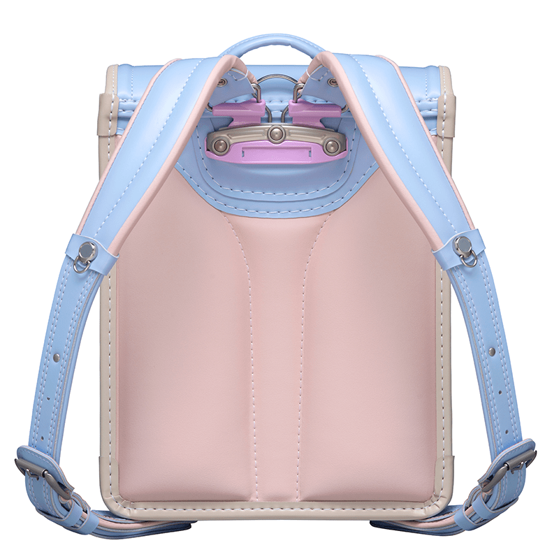 フィットちゃんランドセルシュシュ・フローラ(ぺールブルー×ベージュ)安ピカッタイプ+楽ッション
