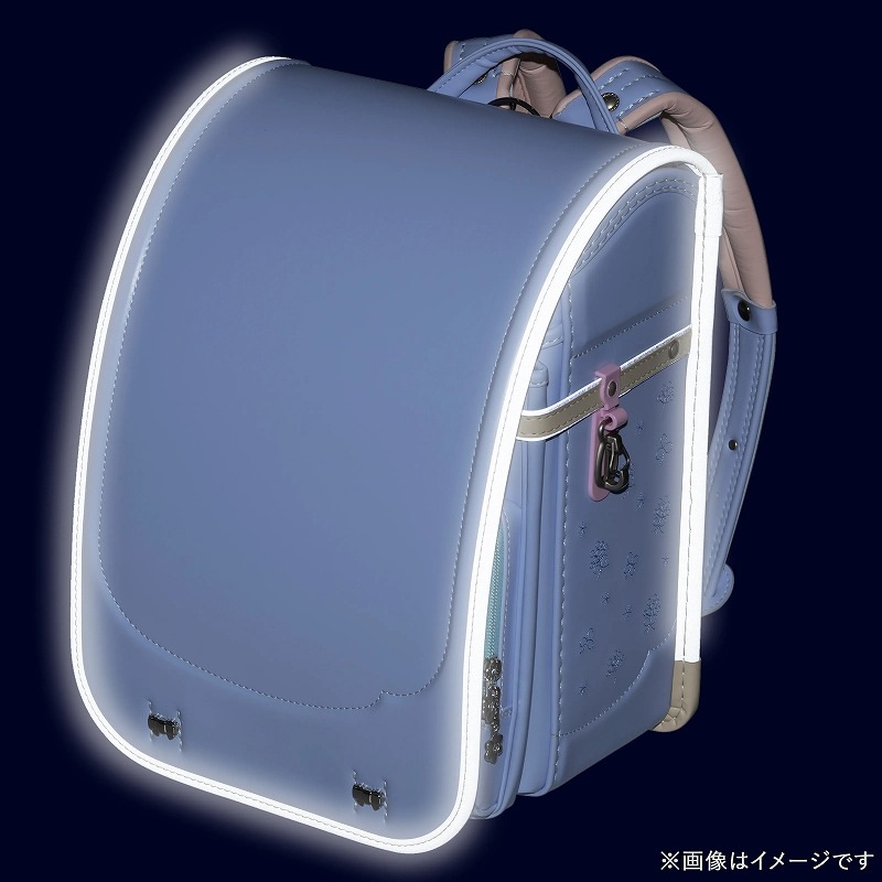 フィットちゃんランドセルシュシュ・フローラ(ぺールブルー×ベージュ)安ピカッタイプ+楽ッション