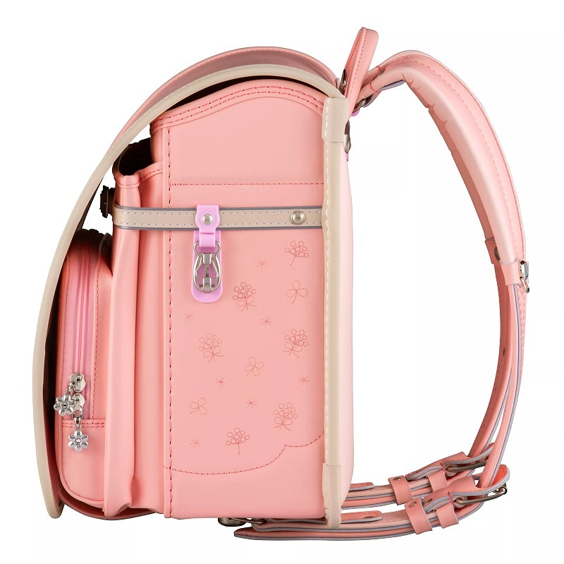 フィットちゃんランドセルシュシュ・フローラ(ペールピンク×ベージュ)安ピカッタイプ+楽ッション