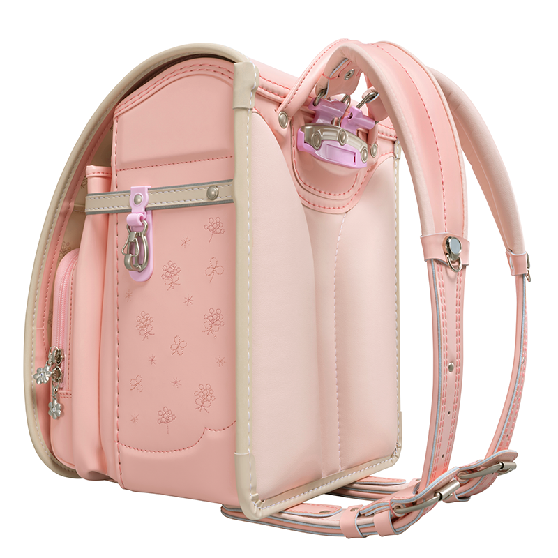 フィットちゃんランドセルシュシュ・フローラ(ペールピンク×ベージュ)安ピカッタイプ+楽ッション