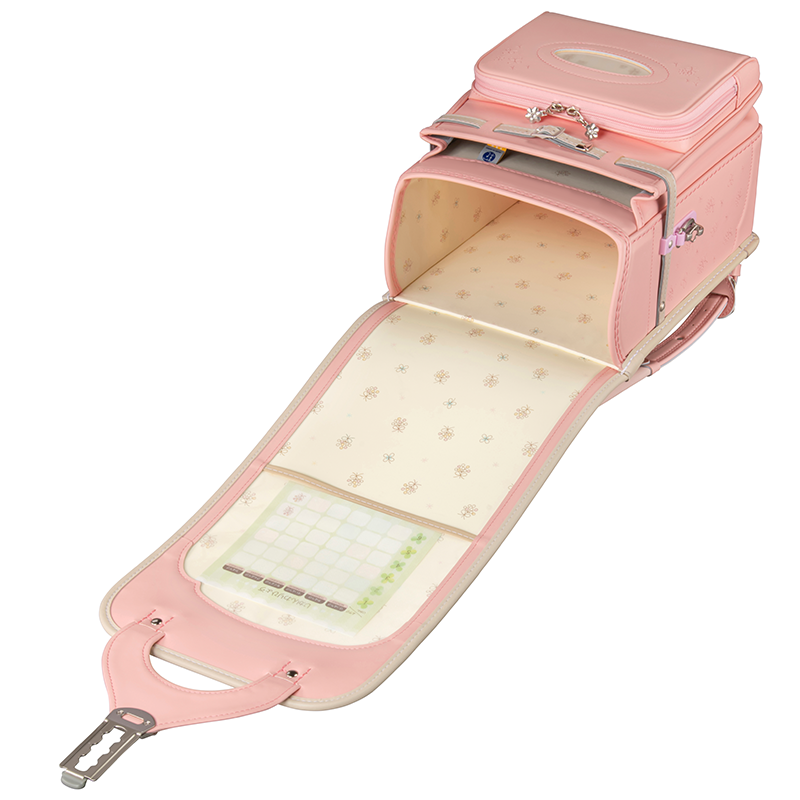 フィットちゃんランドセルシュシュ・フローラ(ペールピンク×ベージュ)安ピカッタイプ+楽ッション