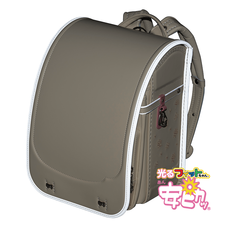 フィットちゃんランドセルシュシュ・フローラ(ベージュ×ベージュ)安ピカッタイプ+楽ッション