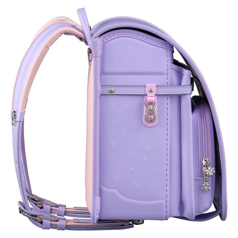 フィットちゃんランドセルシュシュ・フローラ(ペールラベンダー×ペールラベンダー)安ピカッタイプ+楽ッション
