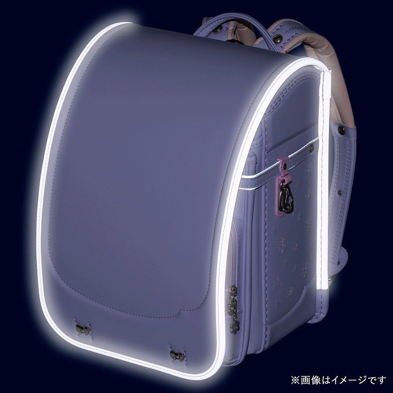 フィットちゃんランドセルシュシュ・フローラ(ペールラベンダー×ペールラベンダー)安ピカッタイプ+楽ッション