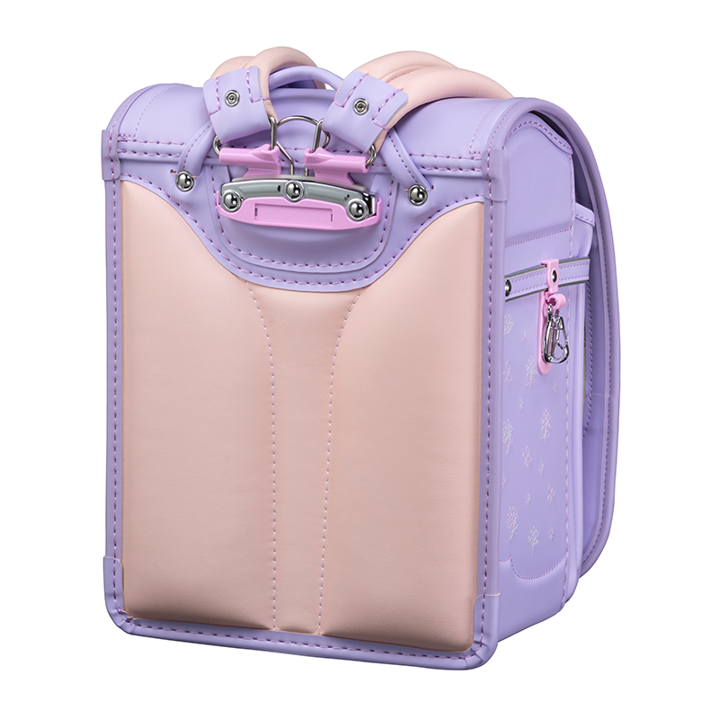 フィットちゃんランドセルシュシュ・フローラ(ペールラベンダー×ペールラベンダー)安ピカッタイプ+楽ッション