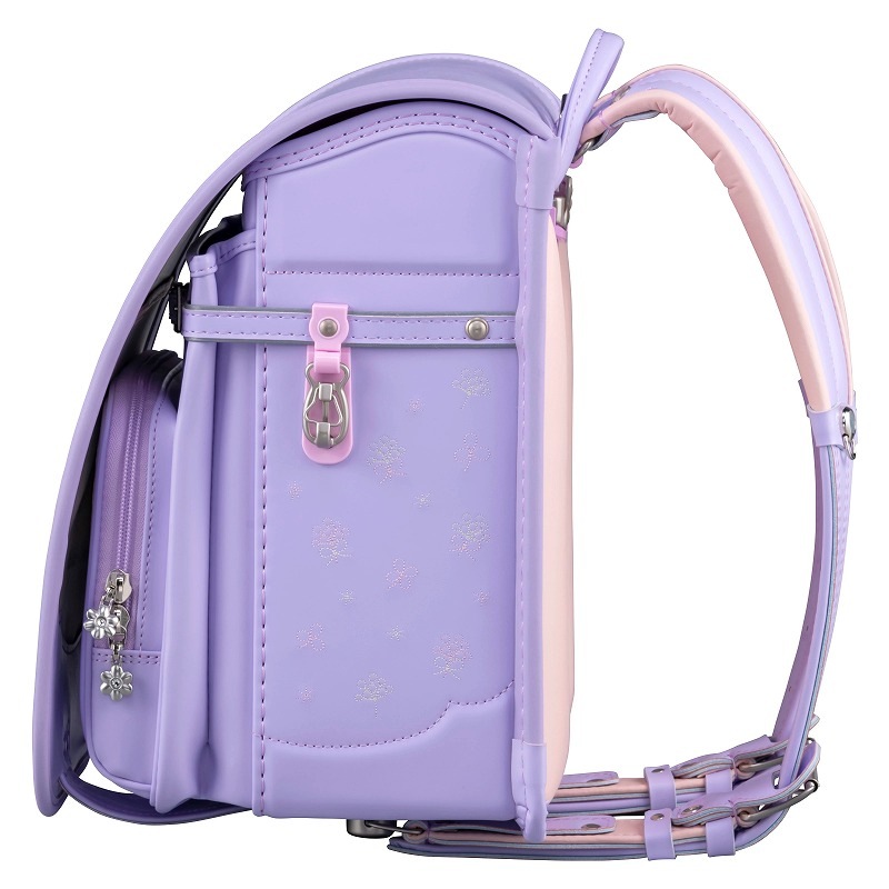 フィットちゃんランドセルシュシュ・フローラ(ペールラベンダー×ペールラベンダー)安ピカッタイプ+楽ッション